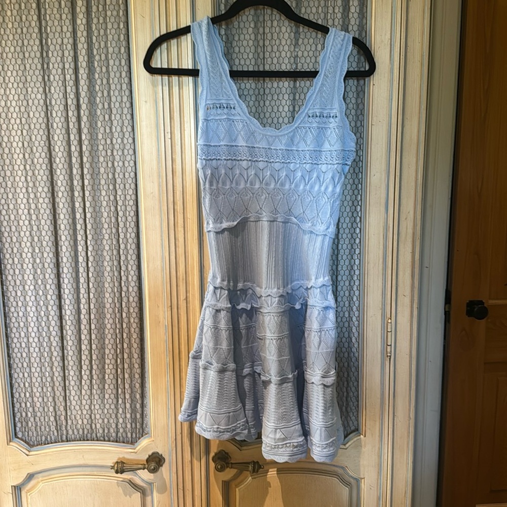 LOVESHackfancy Ronelle blue tide dress in medium